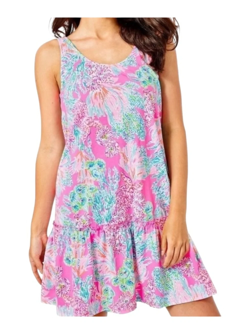 Lilly Pulitzer Skyelar Tank Dress Prosecco Pink Sz S - Picture 4 of 11